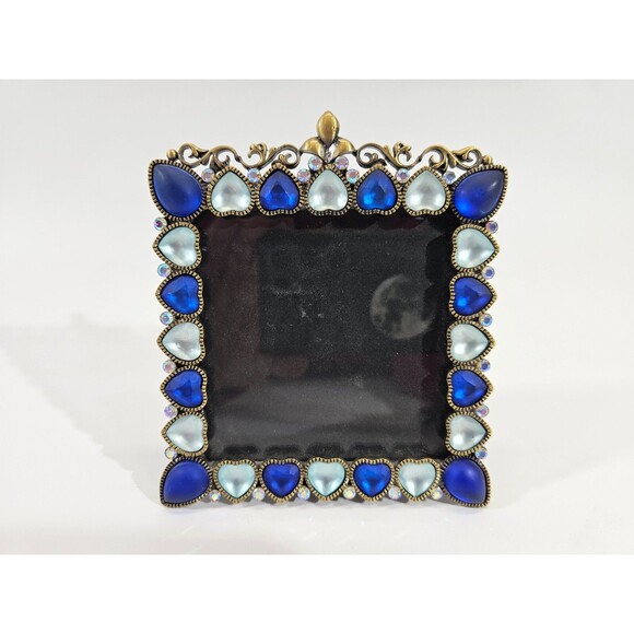 LOT 3 Two's Company Romantic Bohemian 3" Picture Frames Rhinestone Glass Decor - Picture 9 of 12